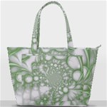 Green Abstract Fractal Background Texture Back Pocket Shoulder Bag 