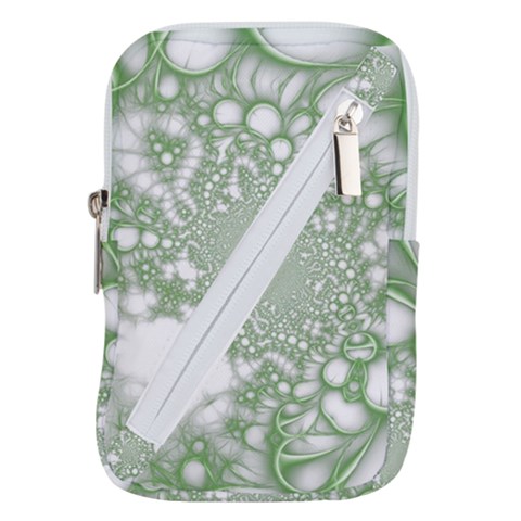 Green Abstract Fractal Background Texture Belt Pouch Bag (Large) from ArtsNow.com