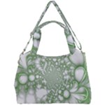 Green Abstract Fractal Background Texture Double Compartment Shoulder Bag