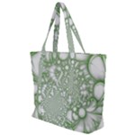 Green Abstract Fractal Background Texture Zip Up Canvas Bag