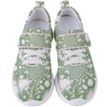 Green Abstract Fractal Background Texture Women s Velcro Strap Shoes