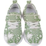 Green Abstract Fractal Background Texture Kids  Velcro Strap Shoes