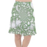 Green Abstract Fractal Background Texture Fishtail Chiffon Skirt