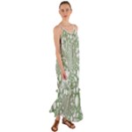 Green Abstract Fractal Background Texture Cami Maxi Ruffle Chiffon Dress