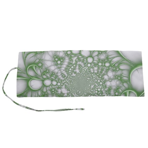Green Abstract Fractal Background Texture Roll Up Canvas Pencil Holder (S) from ArtsNow.com