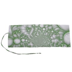 Green Abstract Fractal Background Texture Roll Up Canvas Pencil Holder (S) from ArtsNow.com