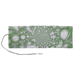 Green Abstract Fractal Background Texture Roll Up Canvas Pencil Holder (M) from ArtsNow.com