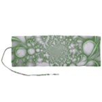 Green Abstract Fractal Background Texture Roll Up Canvas Pencil Holder (M)