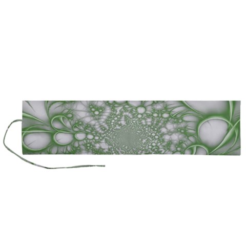 Green Abstract Fractal Background Texture Roll Up Canvas Pencil Holder (L) from ArtsNow.com