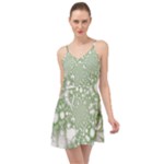 Green Abstract Fractal Background Texture Summer Time Chiffon Dress