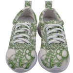 Green Abstract Fractal Background Texture Kids Athletic Shoes