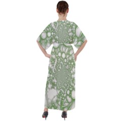 V-Neck Boho Style Maxi Dress 