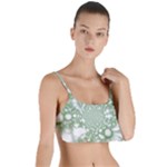 Green Abstract Fractal Background Texture Layered Top Bikini Top 