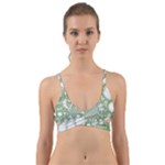 Green Abstract Fractal Background Texture Wrap Around Bikini Top