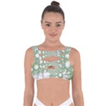 Green Abstract Fractal Background Texture Bandaged Up Bikini Top