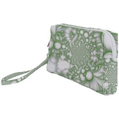 Green Abstract Fractal Background Texture Wristlet Pouch Bag (Small) from ArtsNow.com