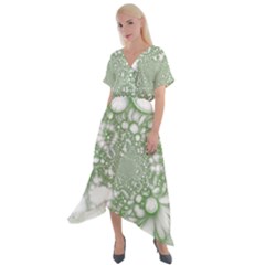 Cross Front Sharkbite Hem Maxi Dress 