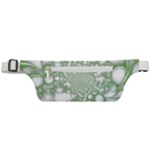 Green Abstract Fractal Background Texture Active Waist Bag