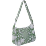 Green Abstract Fractal Background Texture Zip Up Shoulder Bag