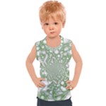 Green Abstract Fractal Background Texture Kids  Sport Tank Top