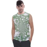 Green Abstract Fractal Background Texture Men s Regular Tank Top