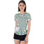 Green Abstract Fractal Background Texture Back Cut Out Sport Tee