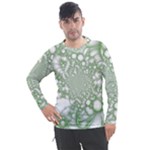 Green Abstract Fractal Background Texture Men s Pique Long Sleeve Tee