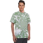 Green Abstract Fractal Background Texture Men s Polo Tee