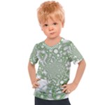 Green Abstract Fractal Background Texture Kids  Sports Tee