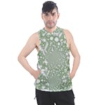 Green Abstract Fractal Background Texture Men s Sleeveless Hoodie