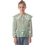 Green Abstract Fractal Background Texture Kids  Peter Pan Collar Blouse