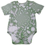 Green Abstract Fractal Background Texture Baby Short Sleeve Bodysuit