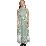 Green Abstract Fractal Background Texture Kids  Satin Sleeveless Maxi Dress