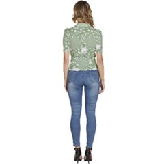 Puffed Short Sleeve Button Up Jacket 