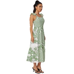 Tie-Strap Tiered Midi Chiffon Dress 