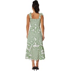 Tie-Strap Tiered Midi Chiffon Dress 