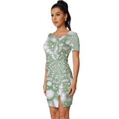 Fitted Knot Split End Bodycon Dress 