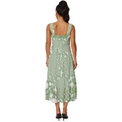 Square Neckline Tiered Midi Dress 