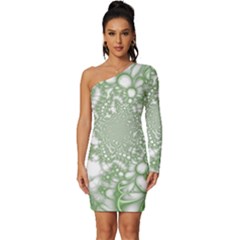 Long Sleeve One Shoulder Mini Dress 