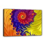 Fractal Spiral Bright Colors Canvas 18  x 12  (Stretched)