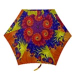 Fractal Spiral Bright Colors Mini Folding Umbrellas