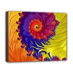 Fractal Spiral Bright Colors Deluxe Canvas 20  x 16  (Stretched)