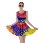 Fractal Spiral Bright Colors Skater Dress