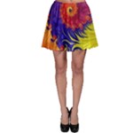 Fractal Spiral Bright Colors Skater Skirt