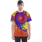 Fractal Spiral Bright Colors Men s Sport Mesh Tee