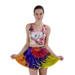 Fractal Spiral Bright Colors Mini Skirt