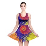 Fractal Spiral Bright Colors Reversible Skater Dress