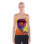 Fractal Spiral Bright Colors Spaghetti Strap Top