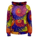 Fractal Spiral Bright Colors Women s Pullover Hoodie