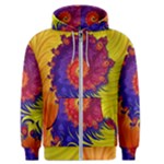 Fractal Spiral Bright Colors Men s Zipper Hoodie